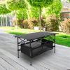 Folding Camping Table Portable Lightweight Aluminum Roll-Up Picnic Bbq Desk With Carrying Bag Heavy Duty Outdoor Beach Backyard Party Patio