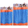 2 People Sleeping Bag For Adult Kids Lightweight Water Resistant Camping Cotton Liner Cold Warm Weather Indoor Outdoor Use 3 Season With Sack For Spri