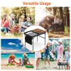35.43X23.62X26In Foldable Camping Table Collapsible Picnic Aluminum Alloy Grill Stand 66Lbs Max Load Height Adjustable Bbq Table With Adjustable Heigh