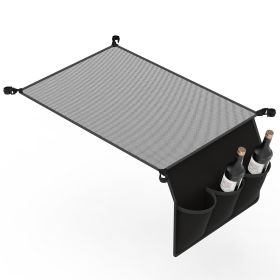 Hanging Storage Net For 35.43X23.62 Camping Table Under Table Folding Net Bag Tear-Resistant With 3 Side Pockets 4 Corner Clips For Camping Hiking Fis