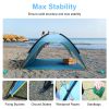 Beach Tent Outdoor Waterproof Tent Canopy For 4-6 Person With 3 Door Openings Carrying Bag Upf50+ Easy Setup For Beach Picnic Camping Hiking Adventure