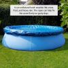8Ft Swimming Pool Round Cover Protector Dustproof Waterproof Paddling Pool Cover