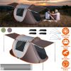 3-4 Person Pop Up Tent Automatic Setup Camping Tent Waterproof Instant Setup Tent With 4 Tent Poles 2 Mosquito Net Windows Carrying Bag For Hiking Cli