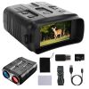 Night Vision Goggles 4K Full-Color Binoculars 10X Zoom With 2624Ft Viewing Range 3\'\' Screen 64G Mmc Card Wifi App Control Save Photo And Video For C