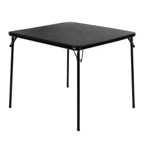 34" Folding Card Table, Square Portable Game Night Dining Table for Camping, Black (Shipment from Walmart)