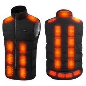 Heated Vest Men Women Heated Jacket With 23 Heating Zones 3 Heat Levels Usb Powered Machine Washable For Winter Hiking Skiing Skating Outdoor Activiti (size: S)