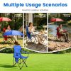 Camping Chair With Umbrella Lightweight Foldable Outdoor Chair With Cup Holder Detachable Sun Canopy Carrying Bag 330Lbs Max Load For Beach Picnic Tra