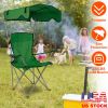 Foldable Beach Canopy Chair Sun Protection Camping Lawn Canopy Chair 330Lbs Load Folding Seat W/ Cup Holder For Beach Poolside Travel Picnic