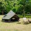 9.8Ft Oxford Bell Tent For Family Camping Spacious Yurt Tent With Stove Jack, 4 Season Glamping Shelter, Waterproof Oxford Hot Tent For 3-4 People