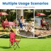 Camping Chair With Umbrella Lightweight Foldable Outdoor Chair With Cup Holder Detachable Sun Canopy Carrying Bag 330Lbs Max Load For Beach Picnic Tra