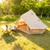 9.8Ft Oxford Bell Tent For Family Camping Spacious Yurt Tent With Stove Jack, 4 Season Glamping Shelter, Waterproof Oxford Hot Tent For 3-4 People