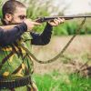 Tactical Shotgun Sling 2 Point Gun Sling Adjustable Shoulder Strap Rifle Shotgun Belts W/ 15-Shell Holders