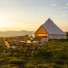 9.8Ft Oxford Bell Tent For Family Camping Spacious Yurt Tent With Stove Jack, 4 Season Glamping Shelter, Waterproof Oxford Hot Tent For 3-4 People