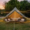9.8Ft Oxford Bell Tent For Family Camping Spacious Yurt Tent With Stove Jack, 4 Season Glamping Shelter, Waterproof Oxford Hot Tent For 3-4 People