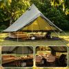 13.1Ft Oxford Bell Tent For Family Camping Spacious Yurt Tent With Stove Jack, 4 Season Glamping Shelter, Waterproof Oxford Hot Tent For 4-8 People