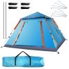 4-5 Person Camping Tent Outdoor Foldable Waterproof Tent With 2 Mosquito Nets Windows Carrying Bag For Hiking Climbing Adventure Fishing