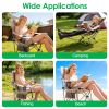 Reclining Camping Chair With Footrest 4-Position Adjustable Outdoor Folding Chair Heavy Duty Portable Camping Lounge Chair With Headrest Cup Holder &
