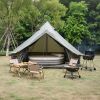 9.8Ft Oxford Bell Tent For Family Camping Spacious Yurt Tent With Stove Jack, 4 Season Glamping Shelter, Waterproof Oxford Hot Tent For 3-4 People