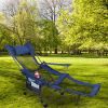 Foldable Camping Chair 330Lbs Load Heavy Duty Steel Lawn Chair Collapsible Chair With Reclining Backrest Angle Cup Holder Pillow Side Pocket Carry Bag