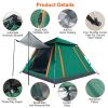 4-5 Person Camping Tent Outdoor Foldable Waterproof Tent With 2 Mosquito Nets Windows Carrying Bag For Hiking Climbing Adventure Fishing