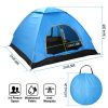 4 Persons Camping Waterproof Tent Pop Up Tent Instant Setup Tent W/2 Mosquito Net Doors Carrying Bag Folding 4 Seasons For Hiking Climbing Adventure F
