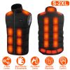Heated Vest Men Women Heated Jacket With 23 Heating Zones 3 Heat Levels Usb Powered Machine Washable For Winter Hiking Skiing Skating Outdoor Activiti