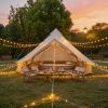9.8Ft Oxford Bell Tent For Family Camping Spacious Yurt Tent With Stove Jack, 4 Season Glamping Shelter, Waterproof Oxford Hot Tent For 3-4 People