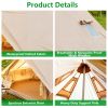 9.8Ft Oxford Bell Tent For Family Camping Spacious Yurt Tent With Stove Jack, 4 Season Glamping Shelter, Waterproof Oxford Hot Tent For 3-4 People
