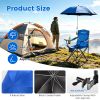Camping Chair With Umbrella Lightweight Foldable Outdoor Chair With Cup Holder Detachable Sun Canopy Carrying Bag 330Lbs Max Load For Beach Picnic Tra