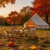 9.8Ft Oxford Bell Tent For Family Camping Spacious Yurt Tent With Stove Jack, 4 Season Glamping Shelter, Waterproof Oxford Hot Tent For 3-4 People