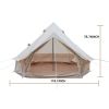 9.8Ft Oxford Bell Tent For Family Camping Spacious Yurt Tent With Stove Jack, 4 Season Glamping Shelter, Waterproof Oxford Hot Tent For 3-4 People
