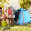 4-5 Person Camping Tent Outdoor Foldable Waterproof Tent With 2 Mosquito Nets Windows Carrying Bag For Hiking Climbing Adventure Fishing