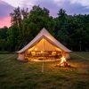 9.8Ft Oxford Bell Tent For Family Camping Spacious Yurt Tent With Stove Jack, 4 Season Glamping Shelter, Waterproof Oxford Hot Tent For 3-4 People