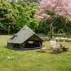 13.1Ft Oxford Bell Tent For Family Camping Spacious Yurt Tent With Stove Jack, 4 Season Glamping Shelter, Waterproof Oxford Hot Tent For 4-8 People