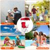 Foldable Beach Canopy Chair Sun Protection Camping Lawn Canopy Chair 330Lbs Load Folding Seat W/ Cup Holder For Beach Poolside Travel Picnic