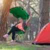 Foldable Beach Canopy Chair Sun Protection Camping Lawn Canopy Chair 330Lbs Load Folding Seat W/ Cup Holder For Beach Poolside Travel Picnic