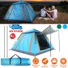 4-5 Person Camping Tent Outdoor Foldable Waterproof Tent With 2 Mosquito Nets Windows Carrying Bag For Hiking Climbing Adventure Fishing